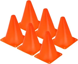 12Pcs Sports Cones for Soccer Football Rugby Training Bright Orange Obstacles for Outdoor Activities and Drills Safe Hard Markers for Playgrounds and Games