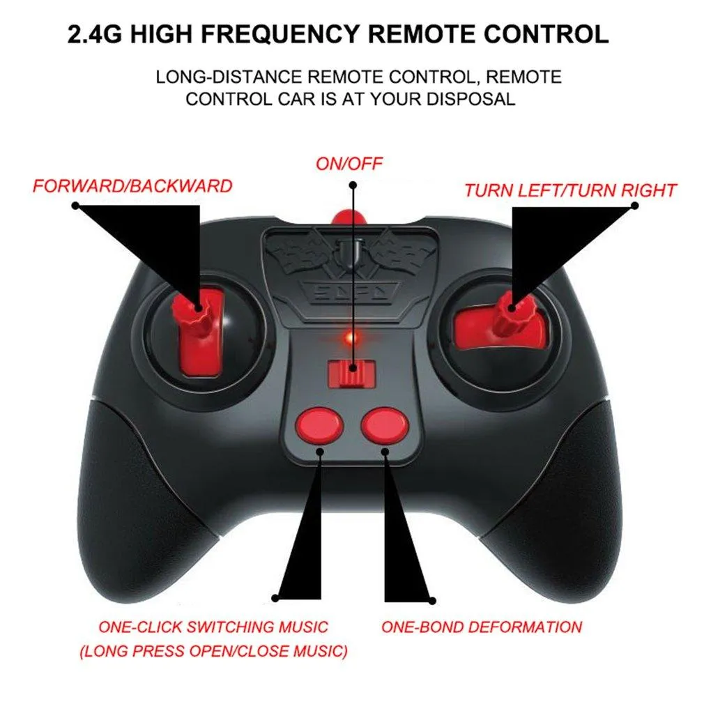 2.4G 4WD RC Watch Gesture Induction Off-Road Deformation 360° Rotation Car Twist Stunt Vehicle