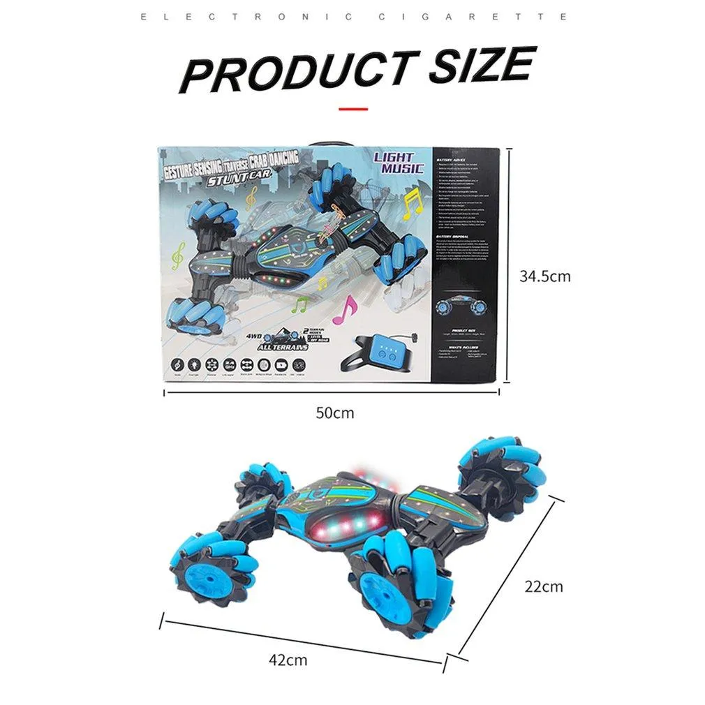 2.4G 4WD RC Watch Gesture Induction Off-Road Deformation 360° Rotation Car Twist Stunt Vehicle