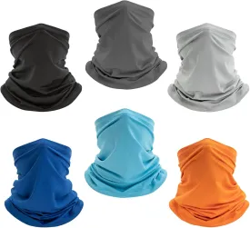 6 Pack Neck Gaiter Balaclava Bandana Gator Face Mask for Men Women UV Protection Breathable Headwear for Sports