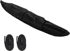 600D Fade and Tear Resistant Trailerable Kayak Cover with Waterproof Zipper, Waterproof & UV-proof Heavy Duty Canoe Cover for Indoor/Outdoor Storage