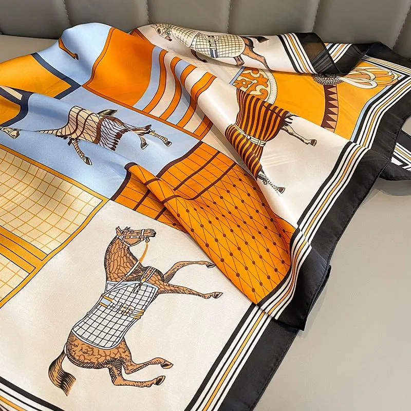 AWST Int'l Horses in Blankets Silky Scarf