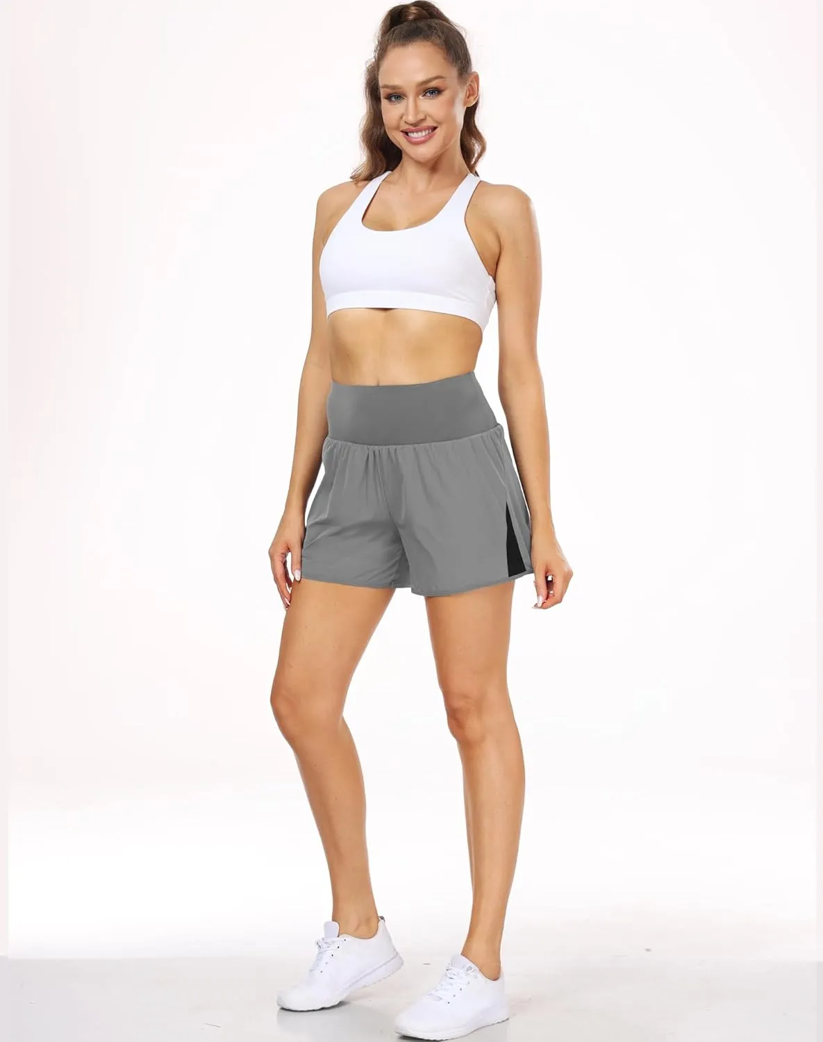 CADMUS 2 in 1 Women's Workout Shorts for Athletic Gym Running Shorts with Phone Pockets