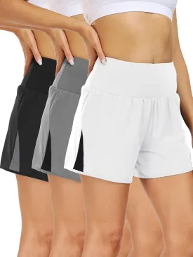 CADMUS 2 in 1 Women's Workout Shorts for Athletic Gym Running Shorts with Phone Pockets