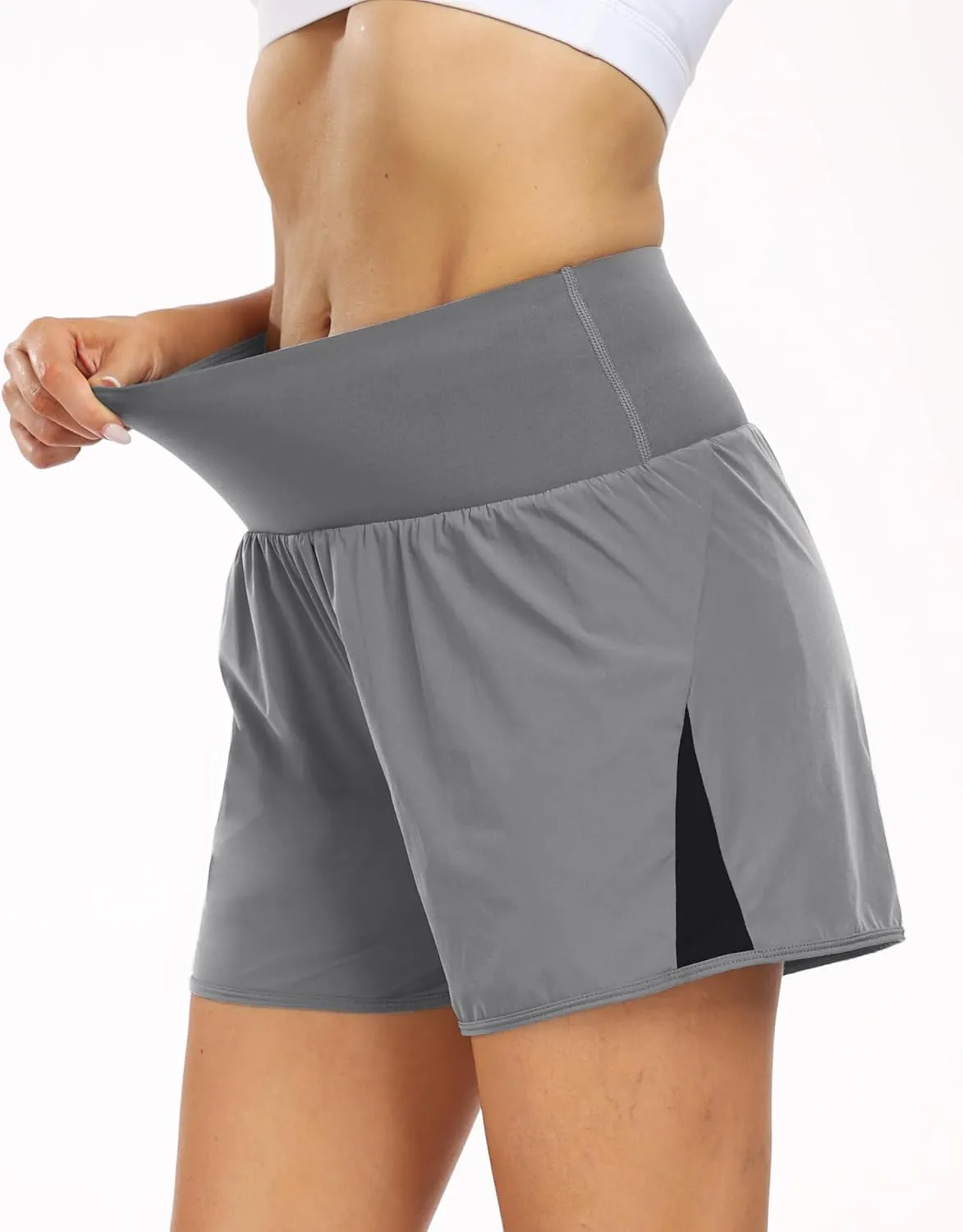 CADMUS 2 in 1 Women's Workout Shorts for Athletic Gym Running Shorts with Phone Pockets