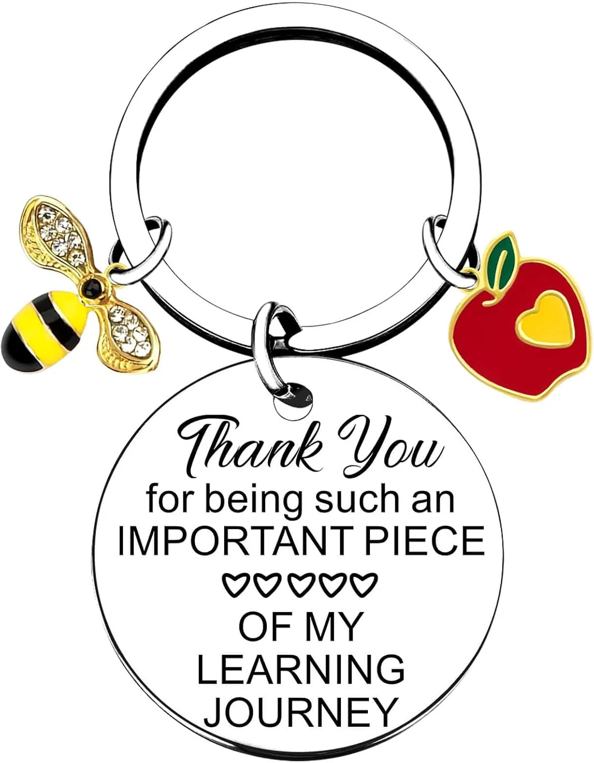 Coolvy Teacher Keychain Teachers Appreciation Gifts for Women Thank You Gift for Graduation Christmas Valentines End of Year