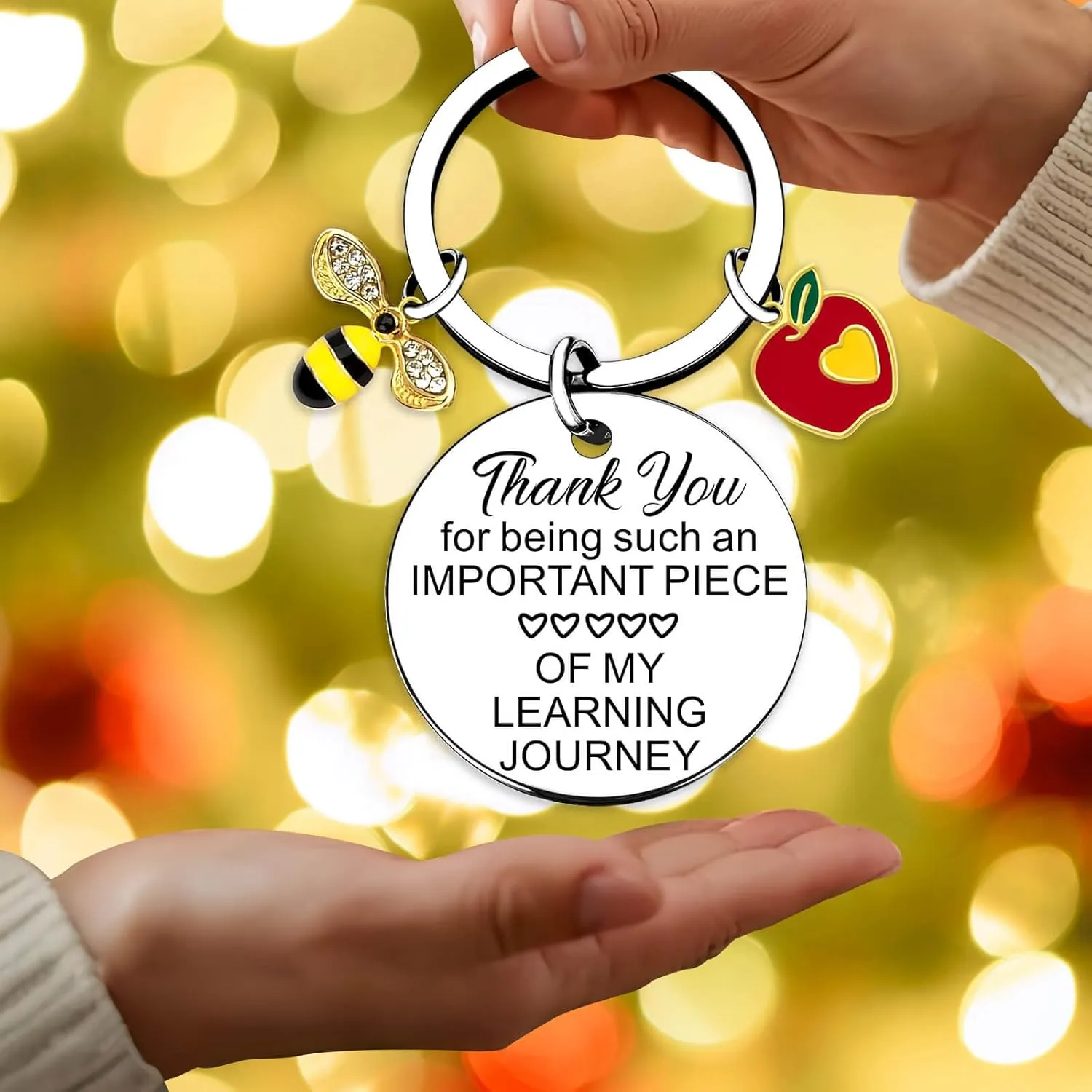 Coolvy Teacher Keychain Teachers Appreciation Gifts for Women Thank You Gift for Graduation Christmas Valentines End of Year