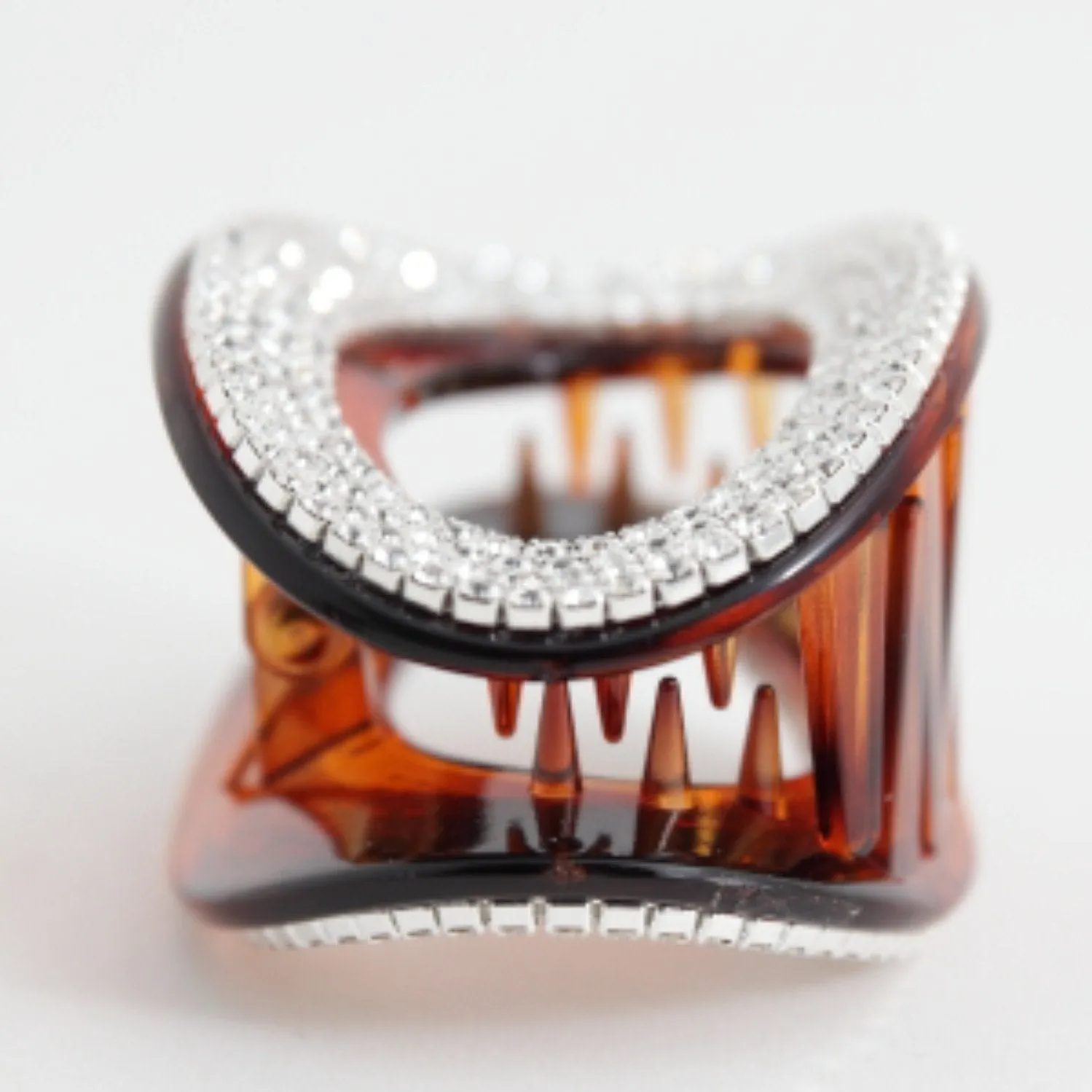 Cubic Diamante Hair Clamp Dazzling Ellipse Jaw Claw Clip Hair Clamp Accessories