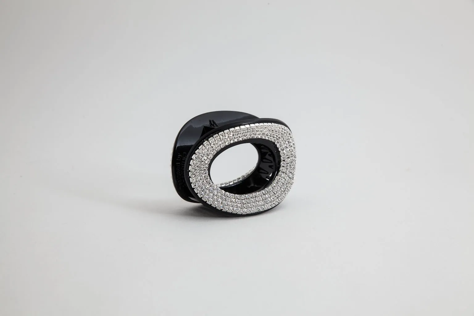 Cubic Diamante Hair Clamp Dazzling Ellipse Jaw Claw Clip Hair Clamp Accessories