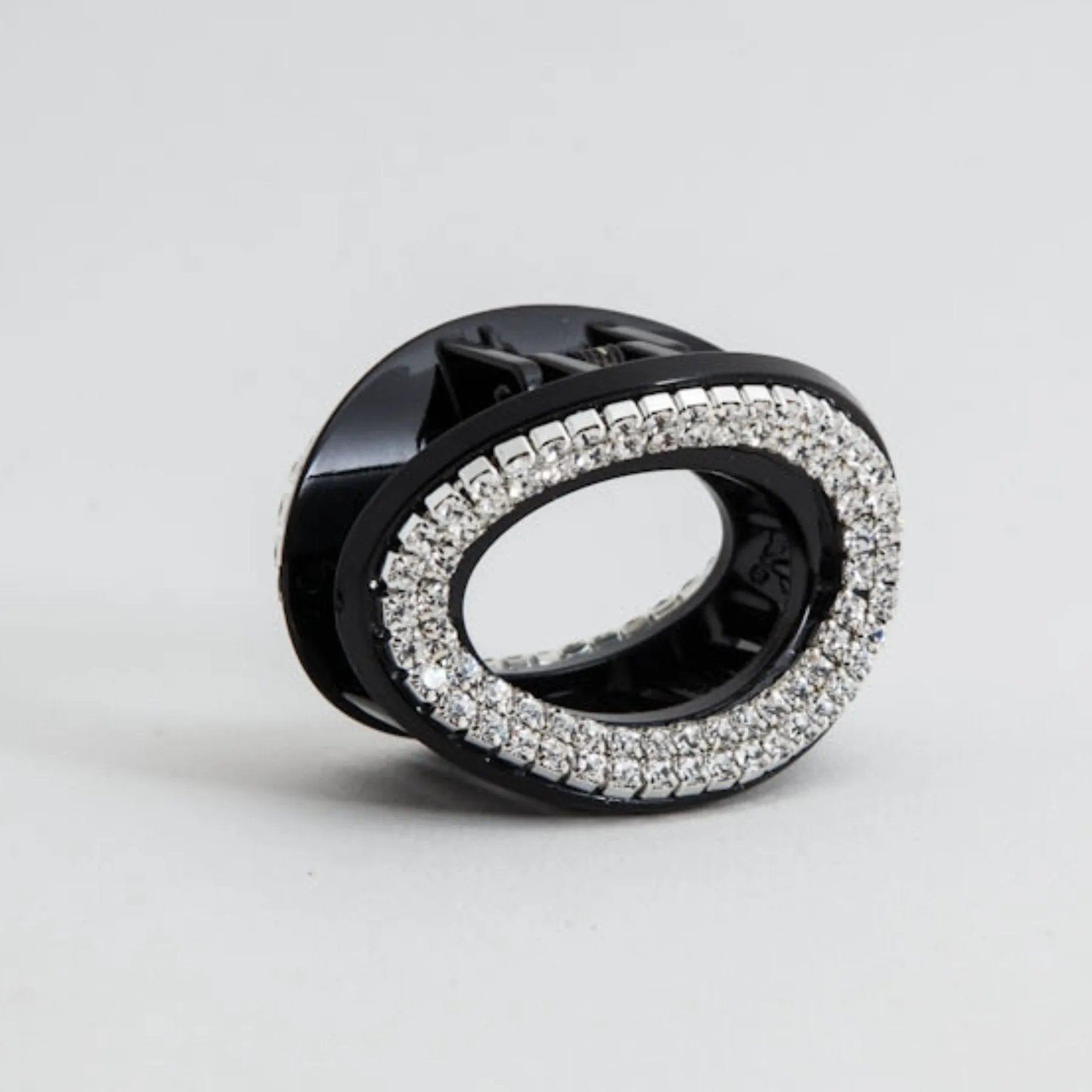 Cubic Diamante Hair Clamp Dazzling Ellipse Jaw Claw Clip Hair Clamp Accessories