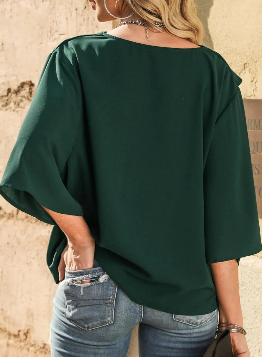 Dokotoo Womens Blouses and Tops Short Sleeve Chiffon Shirts and Tops