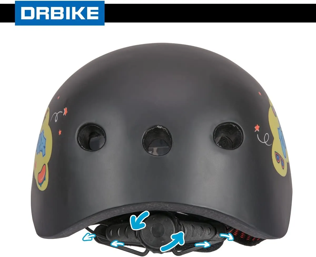 DRBIKE Kids Bike Helmet for Toddlers and Kids Ages 3-8, Adjustable Multi-Sport Boys Girls Helmet for Cycling Snowboard Roller Skating Scooter, Multiple Colors