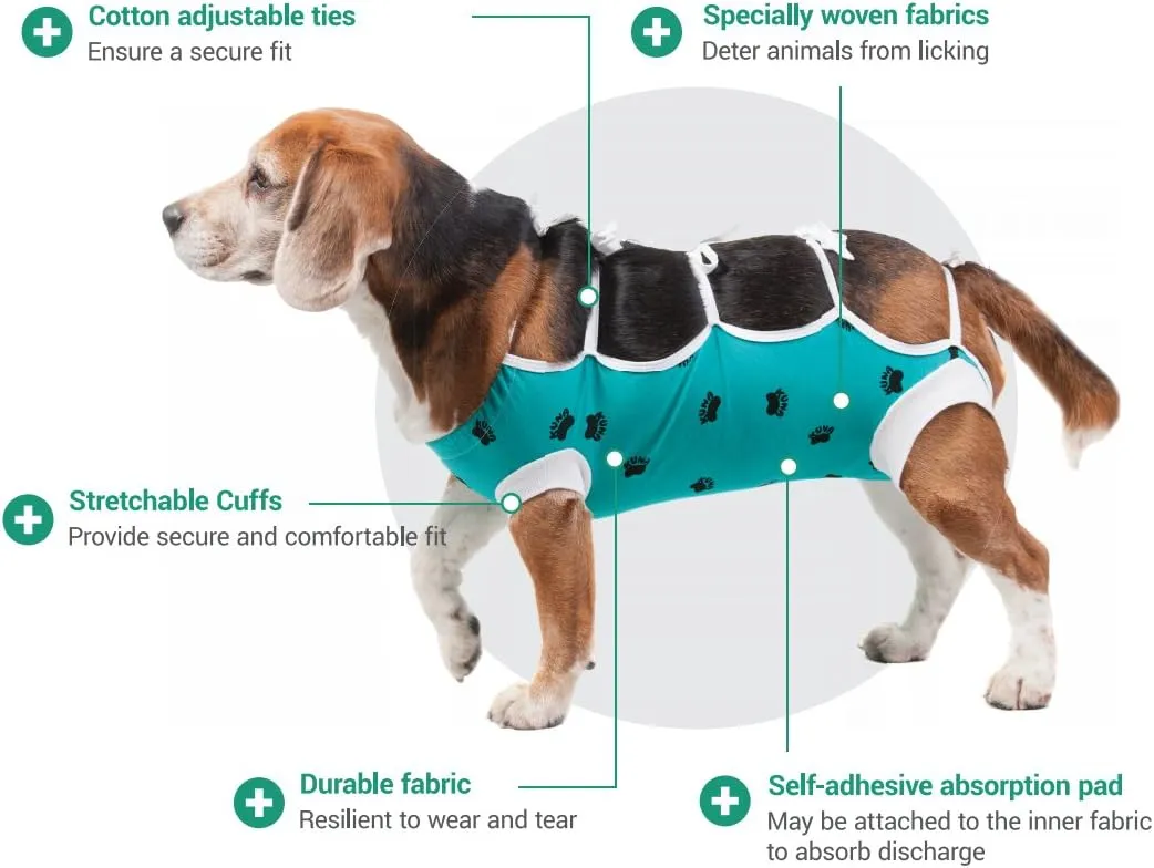 E-Collar Alternative for Cats and Dogs Designed to Protect Abdominal Wounds and Skin Disease. Award Winning and Patented Design Recommended by Veterinarians Worldwide. (Medium-Large, Yellow)
