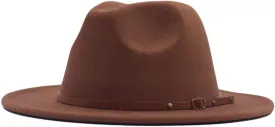 Fedora Buckle Wide Classic Hat Floppy Wool Panama Womens Hat Belt Baseball Caps Title Boxing Hats for Men