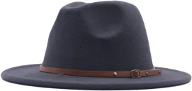 Fedora Buckle Wide Classic Hat Floppy Wool Panama Womens Hat Belt Baseball Caps Title Boxing Hats for Men