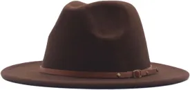 Fedora Buckle Wide Classic Hat Floppy Wool Panama Womens Hat Belt Baseball Caps Title Boxing Hats for Men