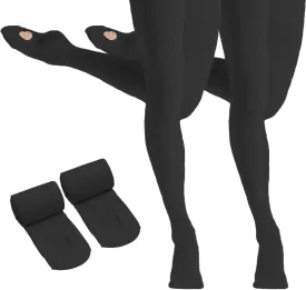 HETH Ballet Tights for Girls - Ultra Soft Dance Tights Convertible Tight