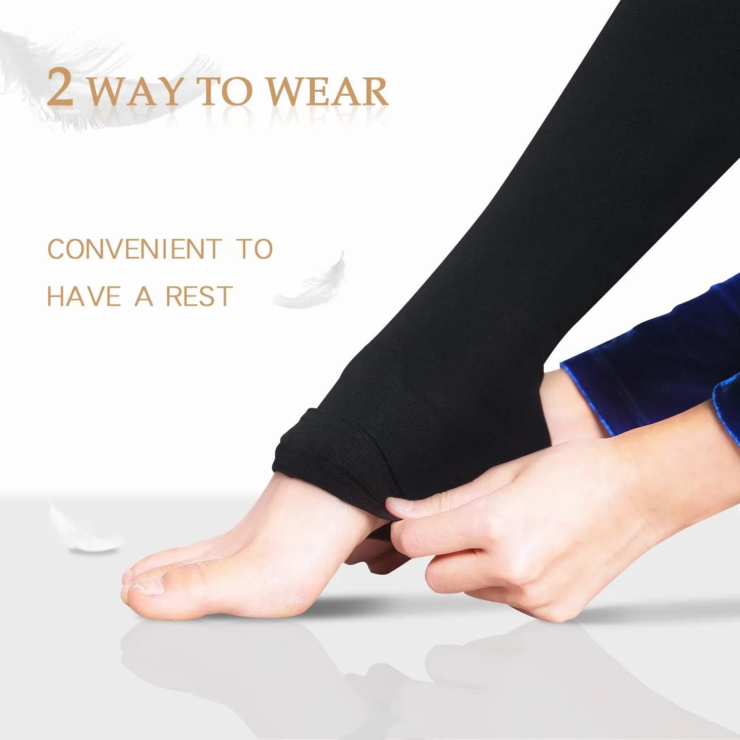 HETH Ballet Tights for Girls - Ultra Soft Dance Tights Convertible Tight