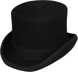 JEATHA Wool Fedora Flat Top Hat Flanging Brim Classic Magic Hats Panama Hat Magician Costume Hat