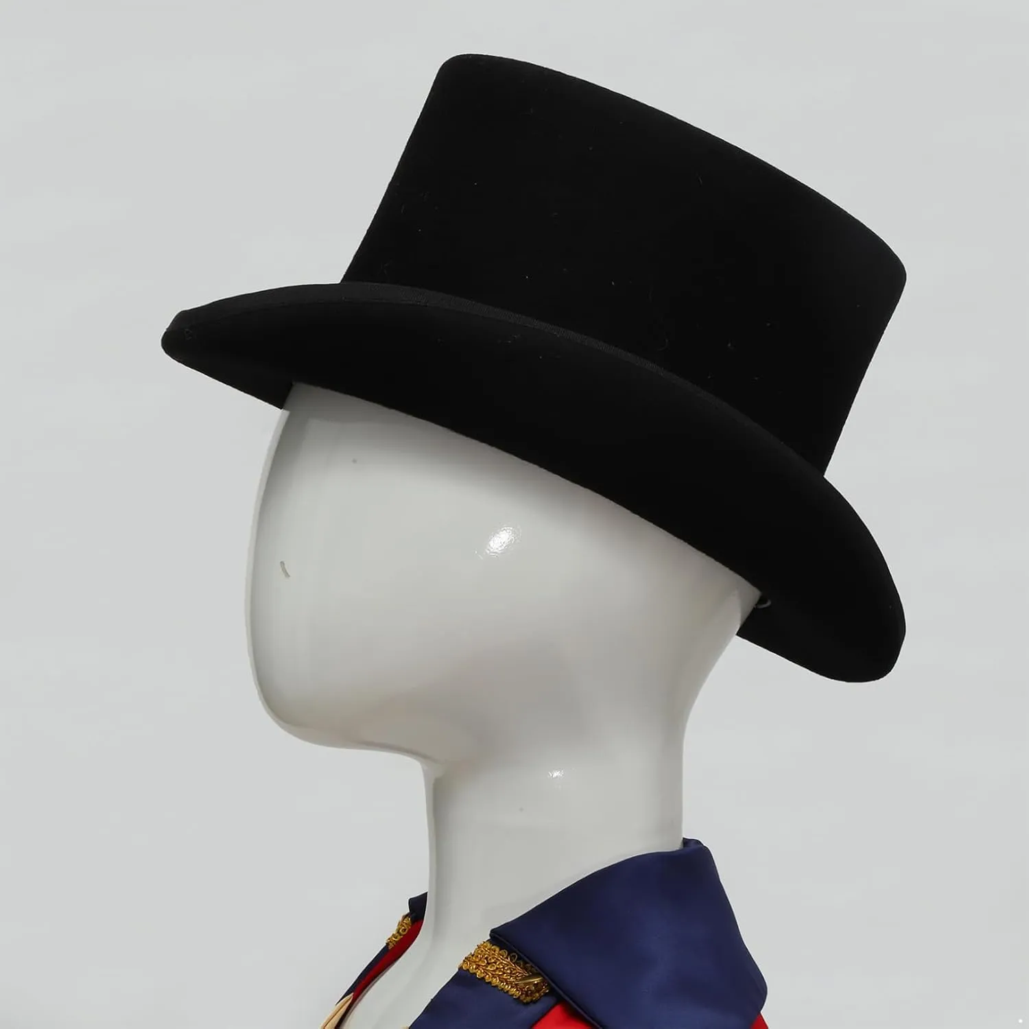JEATHA Wool Fedora Flat Top Hat Flanging Brim Classic Magic Hats Panama Hat Magician Costume Hat
