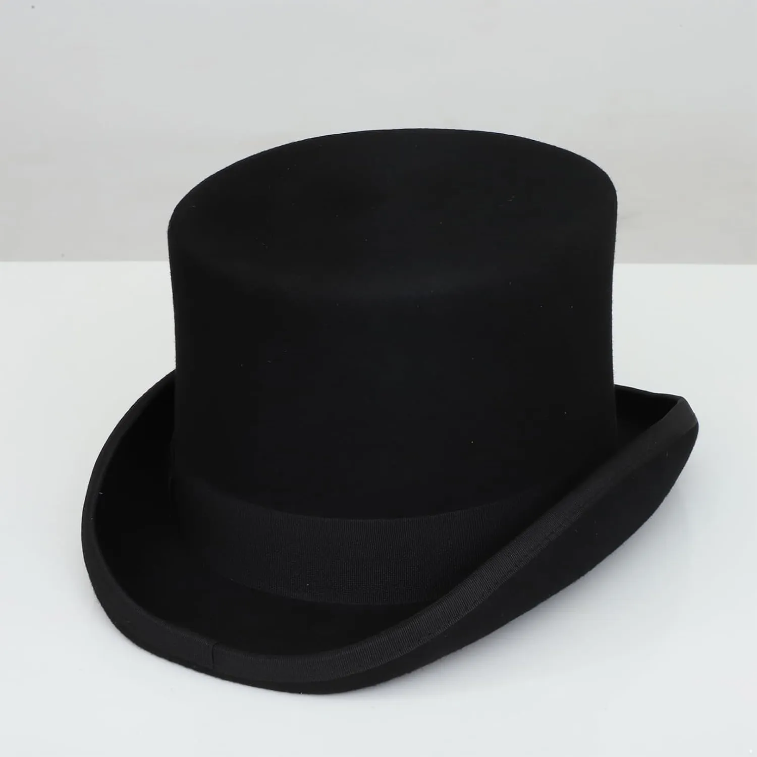 JEATHA Wool Fedora Flat Top Hat Flanging Brim Classic Magic Hats Panama Hat Magician Costume Hat