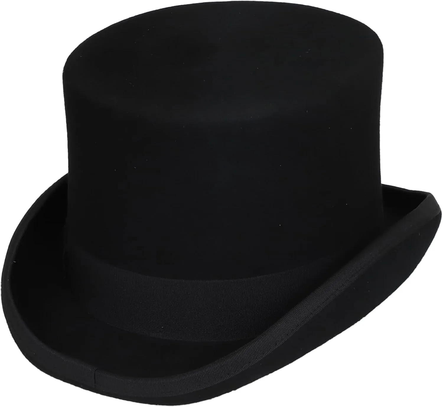 JEATHA Wool Fedora Flat Top Hat Flanging Brim Classic Magic Hats Panama Hat Magician Costume Hat