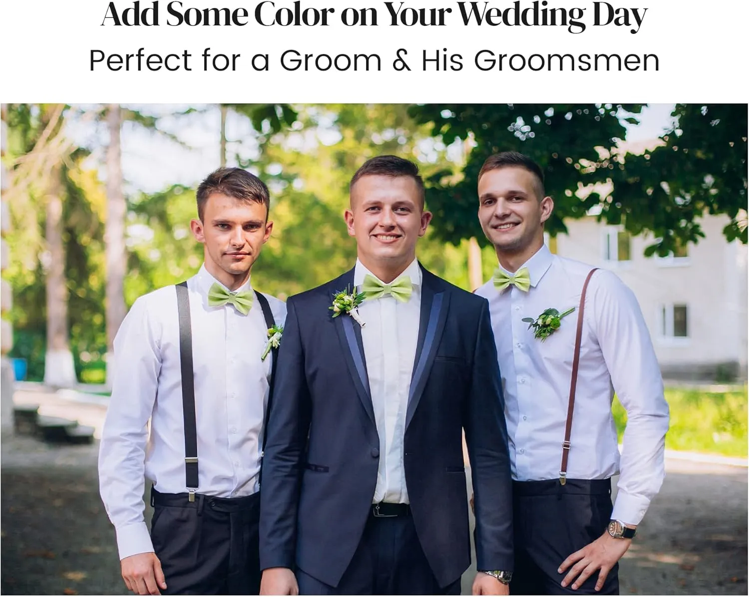 Man of Men Bow Ties for Men Pre-Tied Formal Tuxedo Bowtie - Adjustable Length - Huge Variety Colors Available
