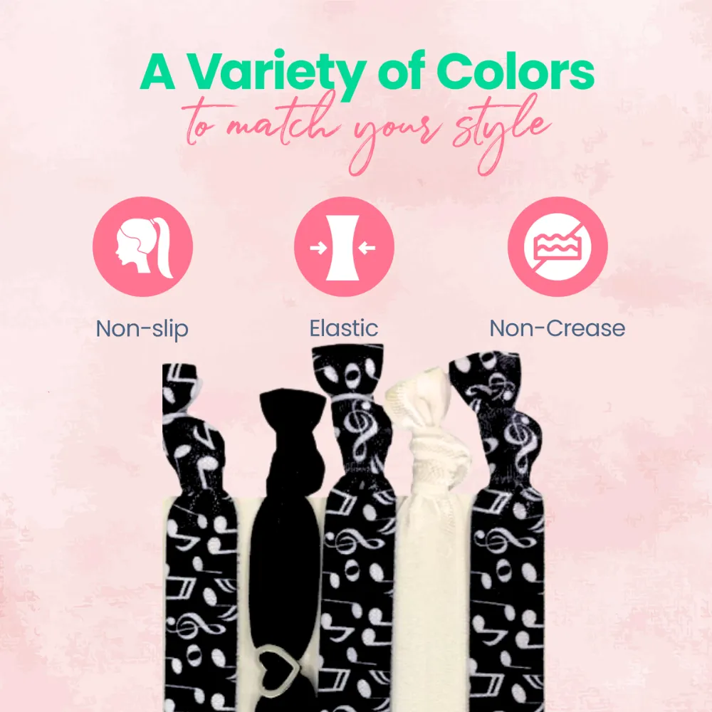 Music Hair Ties, Girls Music Gift , Treble Clef Accessories