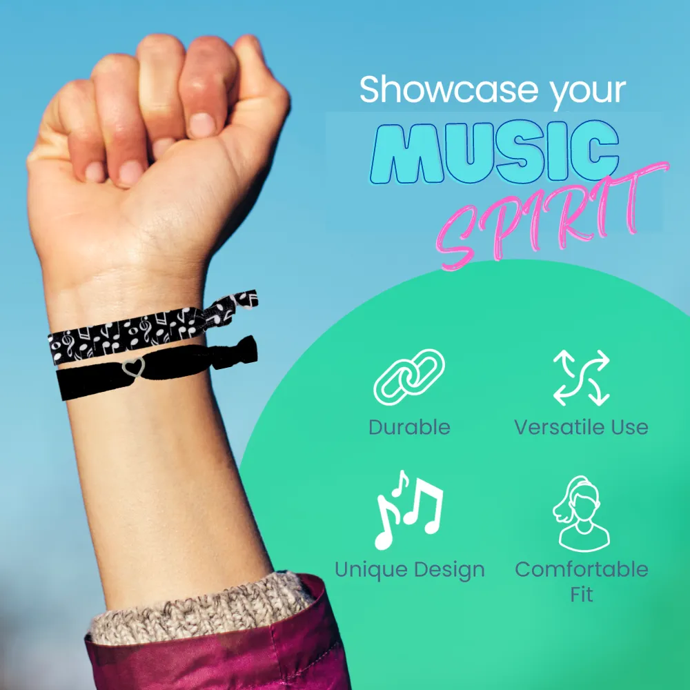 Music Hair Ties, Girls Music Gift , Treble Clef Accessories