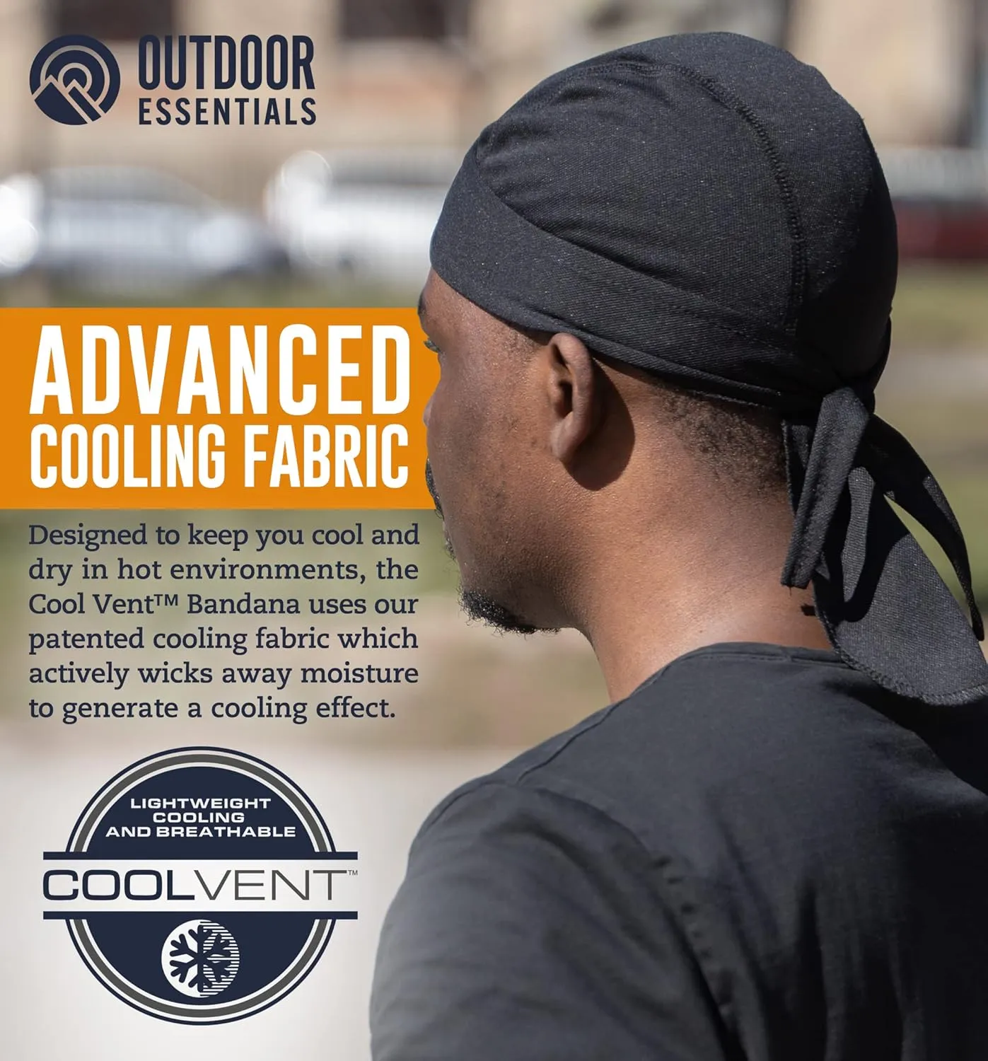 OutdoorEssentials Cooling Helmet Liner - Motorcycle Headwraps for Men - Do Rag Bandanas for Men - Bandana Skull Cap Biker Cap