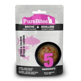 PureBites Broths Cat Treat Topper Tuna, Salmon & Vegetables