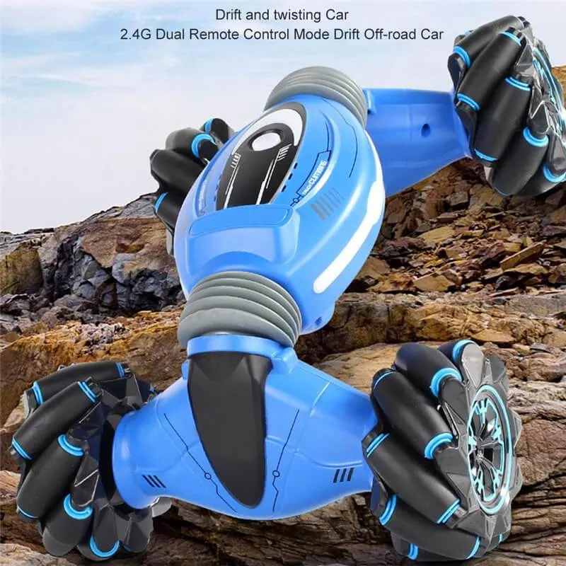 RC Watch Induction Gesture Stunt Car Double Side Twisting Off-Road Vehicle For Gift