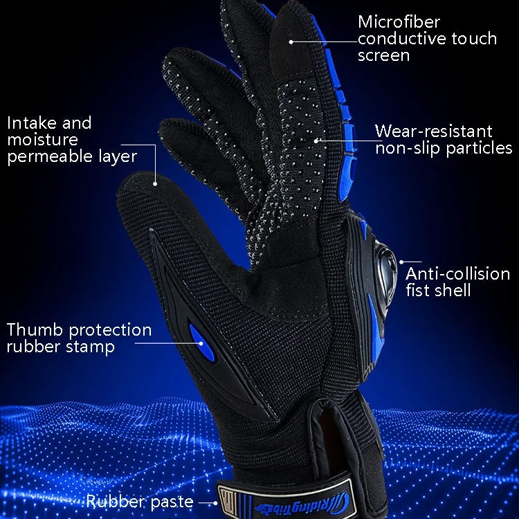 Riding Tribe MCS-17 Motorcycle Gloves Touch Screen Outdoor Riding Gloves, Size: XXL(Orange)