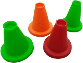 Rubber Athelete Cricket Batting Tee (Multi-Color, Pack of 12) | Sports Cricket Batting Tee Cone for Practice