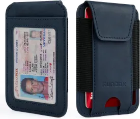 RUNBOX Wallet for Men 6-8 Cards With ID Window RFID Blocking Wallet Credit Card Holder Minimalist Front Pocket Gifts Ideal Choice