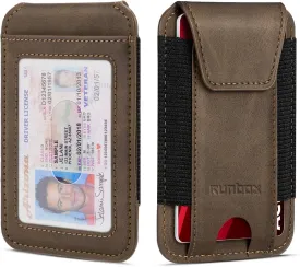 RUNBOX Wallet for Men 6-8 Cards With ID Window RFID Blocking Wallet Credit Card Holder Minimalist Front Pocket Gifts Ideal Choice