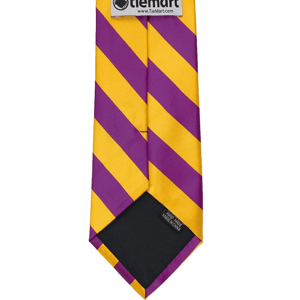 Shocking Violet and Golden Yellow Striped Tie
