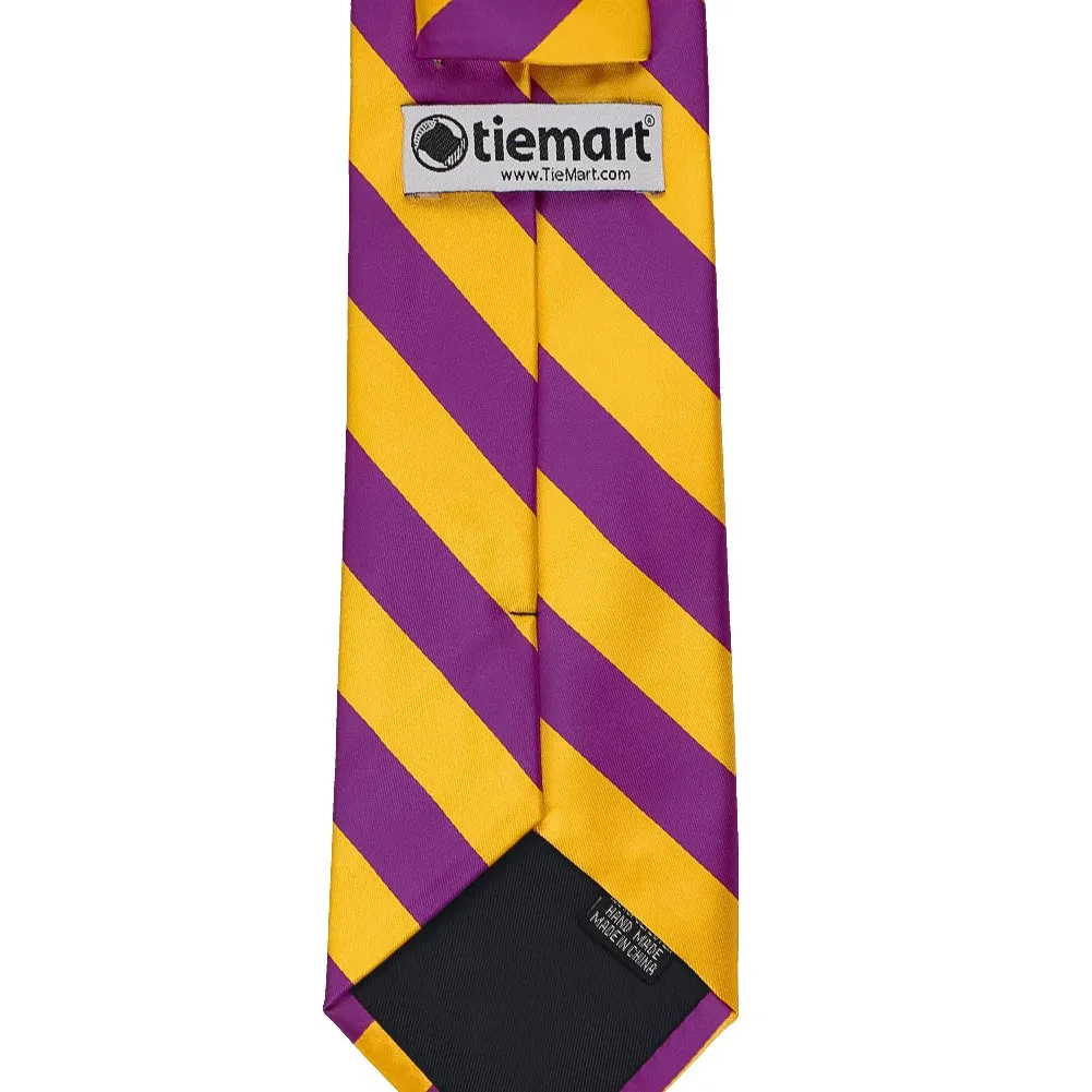 Shocking Violet and Golden Yellow Striped Tie