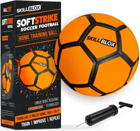 SoftStrike Home Indoor Skills Training Soccer Ball - Soccer Gifts for Boys - Skills Ball for House - Size 4