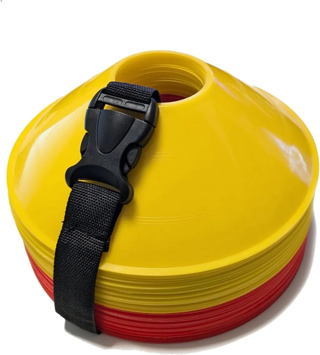 Sports Training Performance Cones (Set of 40) - Multi-Sport Training Cones/Equipment for Coaches and Players. Suitable for Soccer, Football, Basketball, Lacrosse and More.
