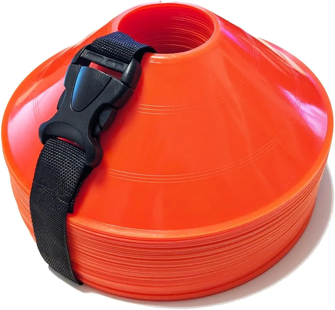 Sports Training Performance Cones (Set of 40) - Multi-Sport Training Cones/Equipment for Coaches and Players. Suitable for Soccer, Football, Basketball, Lacrosse and More.