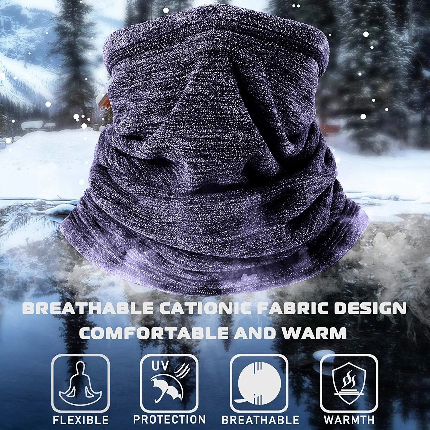Winter Thermal Neck Warmer/Neck Gaiter Face Scarf/Face Cover Winter Ski Mask - Cold Weather Balaclava
