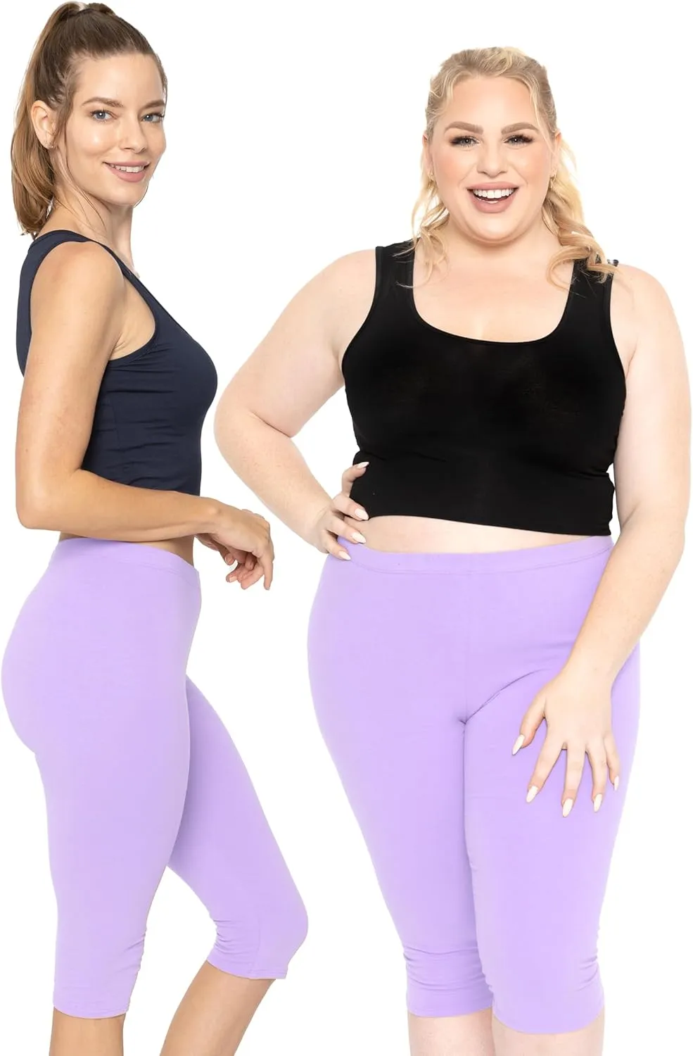 Women's and Plus Size Knee-Length and Ankle Length Leggings