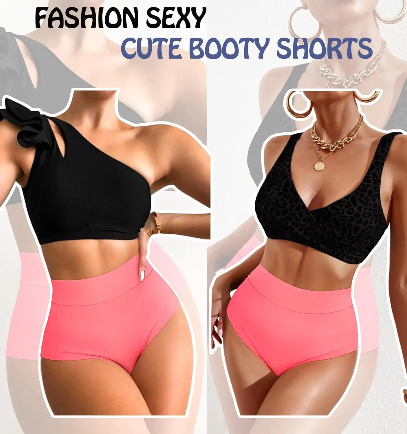 Women's High Waist Yoga Booty Shorts V Back Scrunch Gym Workout Spandex Dance Hot Pants Butt Lifting Rave Bottoms